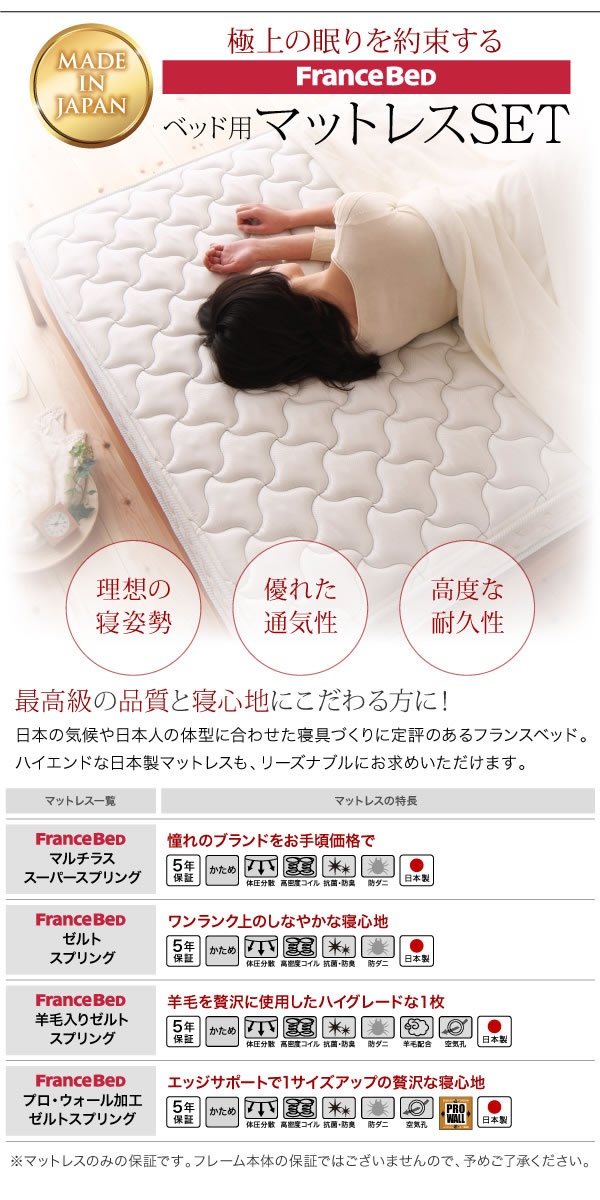 すのこ仕様BOX収納ベッド【Fiona】フィオナ 国産 フランスベッド製の激安通販