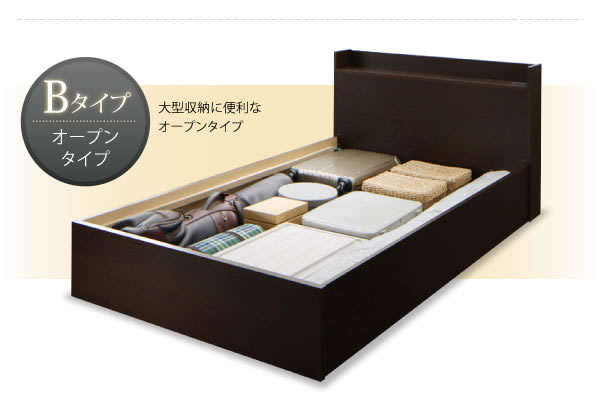 日本製床板仕様が選べるBOX型収納ベッド【Conforto】コンフォルト　連結機能付きの激安通販