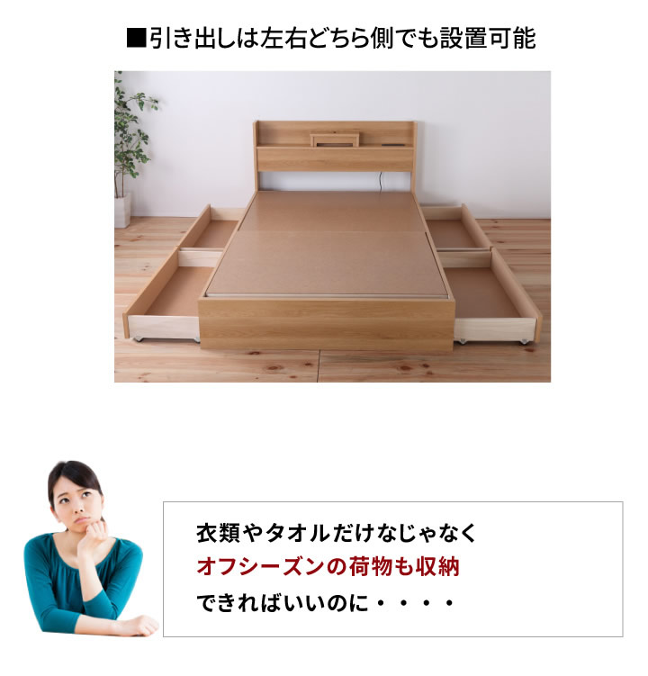日本製・低ホルムアルデヒド仕様・多機能棚付き収納ベッド【Gladiolus】グラジオラス の激安通販