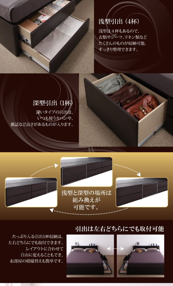ホテルライクBOXタイプチェストベッド【Grandluna】グランルーナの激安通販