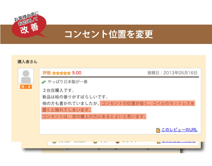 高さ調整対応！島根県産無塗装ヒノキすのこベッドを通販で激安販売