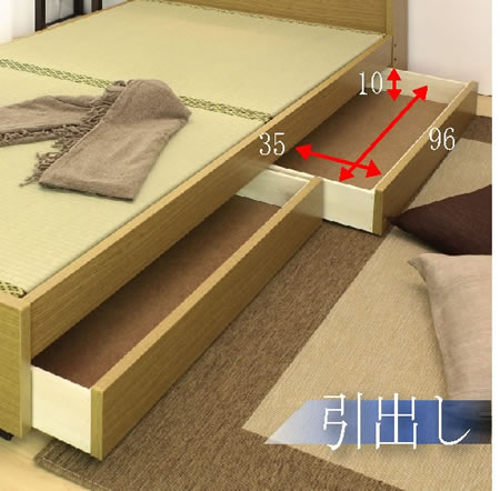 棚照明引出付畳ベッドA151　シングル