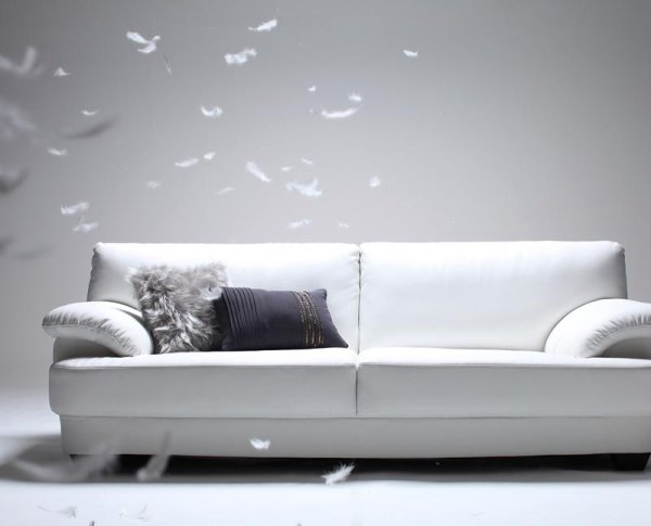 画像2: フランス産フェザー使用 モダンデザインソファ (2)