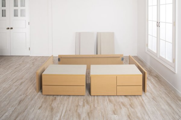 画像17: セミオーダー仕様ショート丈大容量収納チェストベッド【Varier-s】国産 ヘッドレス 大幅値下げ (17)