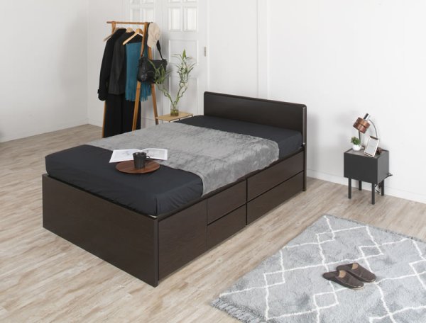 画像4: セミオーダー仕様大容量収納チェストベッド【Varier】国産 フラットパネル 大幅値下げ (4)