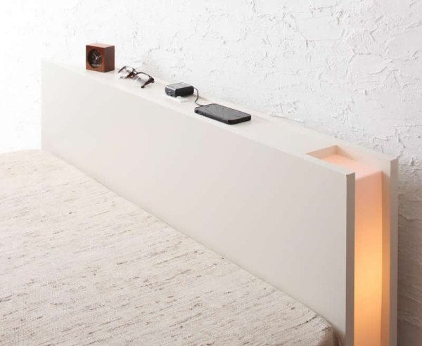 画像2: 日本製組立設置サービス対応!ガス圧式跳ね上げベッド【夕月】ユフヅキ (2)