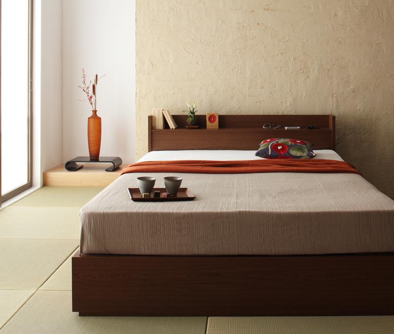 棚・コンセント付き収納ベッド【S.leep】エス・リープを安く購入する